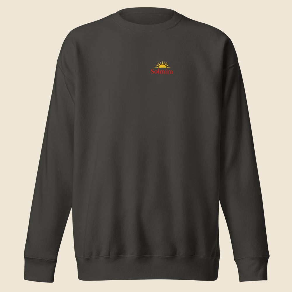 Solmira Vintage Black Sweatshirt — Women’s Coastal Minimalist Fit
